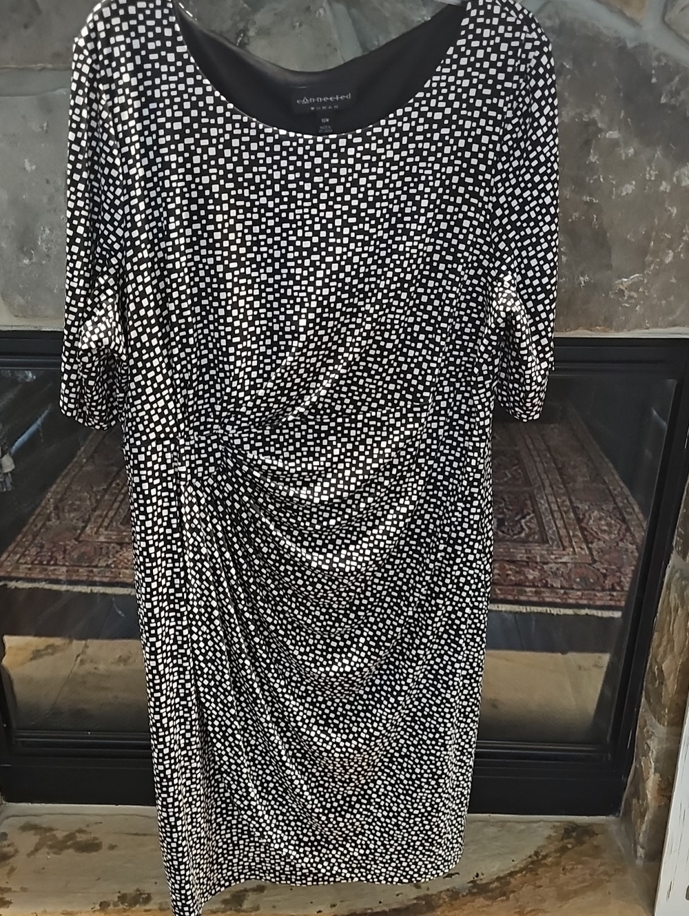Connected Black/White Dress 18W